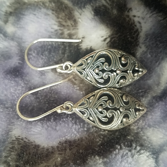 Sterling Silver 925 Marquise earrings - Picture 5 of 6